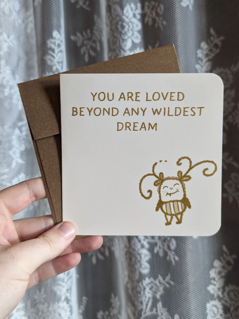 you are loved beyond any wildest dream card